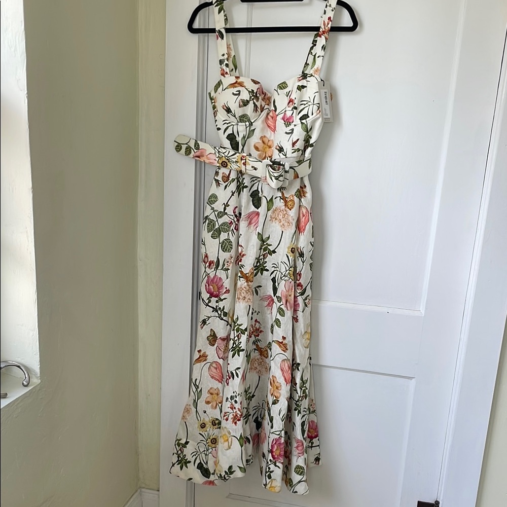 Cara Cara Pink and Orange Sweetheart Maxi Dress